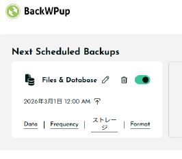 （プラグイン）　BackWPup